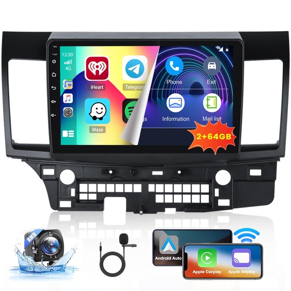 [2+64G] Hikity Android 13 Car Stereo for Mitsubishi Lancer 2008-2017