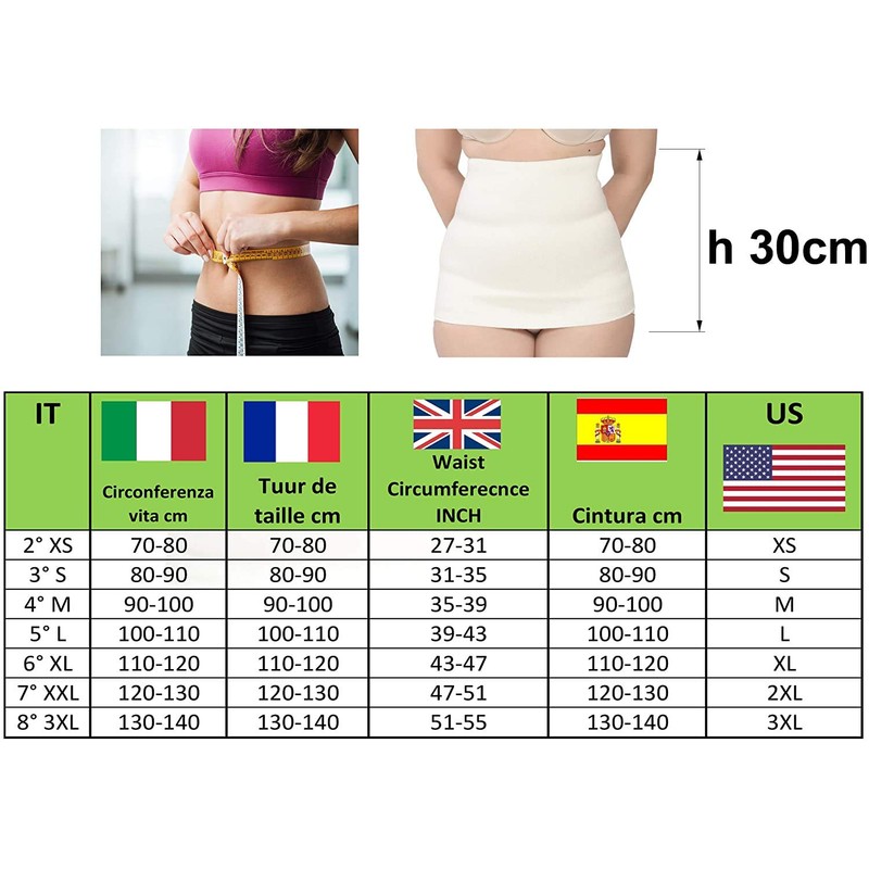 BODYPERFECT Teratex Bianco Elastic Compression Belt, Back Support, Abdominal Bandage,