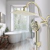 Hibbent 10 Inch High Pressure Rainfall Shower Head Handheld Gold
