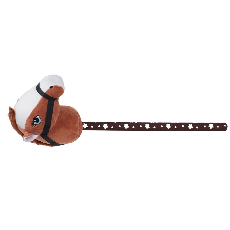 70cm Height Plush Horse Stick Toy Cute Expression 2 Sound