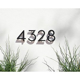 5 Inch House Address Numbers for Outside 5 - Easy Installation With Screw Set, Includes Hardware for Flush or Floating Mount, Frosted Matte Black Acrylic Address Mailbox Numbers for Exterior, Porch