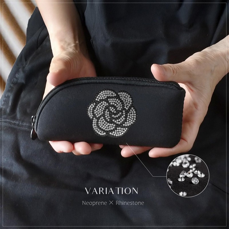 ELEGANCE-E Glasses Case, Glasses Case, Sunglasses Case, Soft, Slim, Stylish,