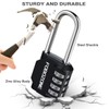 FOBOZONE Combination Locks Padlock, 4 Digit Waterproof Padlock with Resettable