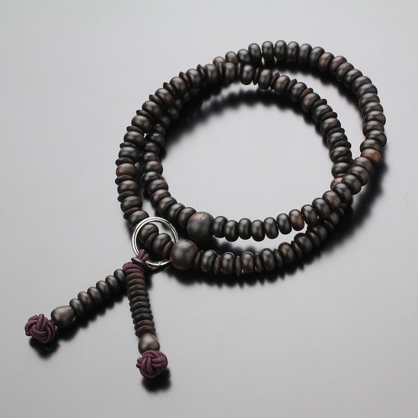 念珠 Dot Comme Des Mala Bracelet 108 Ball 浄土宗 Striped Ebony