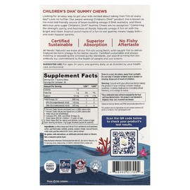Nordic Naturals, DHA for Children™ Gummy Chew, Ages 3 and up, Tropical Punch, 30 Gummy Jelly Pieces (355mg per piece) / Nordic Naturals (노르딕 내추럴스), 어린이용 DHA™ 구미젤리 츄, 만 3세 이상, 트로피컬 펀치, 구미젤리 30개(구미젤리 1개당 355mg)