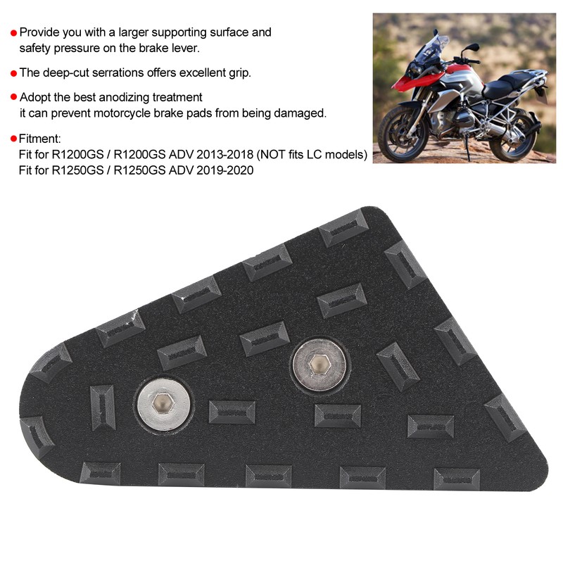 Rear Foot Brake Lever Pedal Extension Enlarge Pad CNC Aluminum