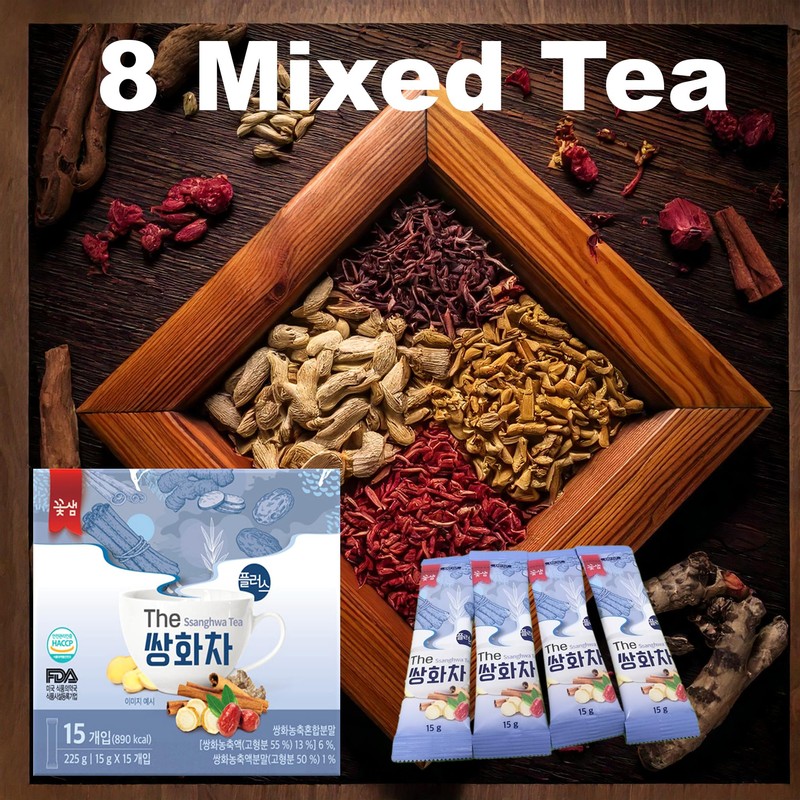 Korean Traditional Healthy Herb Tea Individual Powder Sticks Ssanghwa Tea