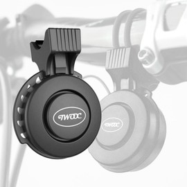 BOSTOM.F Timbre de Bicicleta,Campanas de Bicicleta Impermeable Bocina de Bicicleta de Volumen Ajustable con Carga USB Adecuado para Manillares de 2.2-3.2 cm Bicicleta General (Negro)