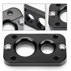 01232023 Aluminum Firewall Pass Through Eliminates Gromet in fire Wall-Bulkhead Harnesses Compatible for Holley Terminator X Max Black