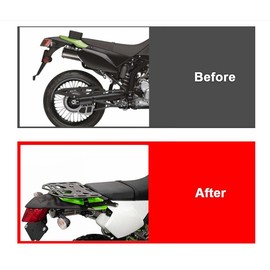 Dirt Bike CNC Behind Rear Luggage Top Cargo Carrier Tail Rack Compatible with Kawasaki KLX300 KLX300XM KLX300SM 2021-2024