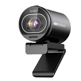 eMeet S600 4K Webcam, Sensor de 1/2.5'', Enfoque Automático PDAF, 1080P@60FPS, 2 Micrófonos de Reducción de Ruido, Cubierta de Privacidad, FOV de 40°-