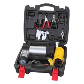 Kensun Portable Travel Multi-Use Childrens' Bike Air Inflator Pump Kit with Hard Carry-Case