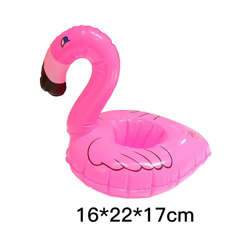 Sarini Inflatable Flamingo Drink Holder, Water Cup Holder, Inflatable Drink