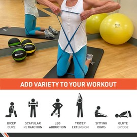 Body Sport Super Loop Band Kit, 41-Inch Long by 1 1/8-Inch Wide – Resistance Loop Exercise Bands – Ideal for Leg & Hip Workouts – Bands for Strength Training, Yoga, & Pilates