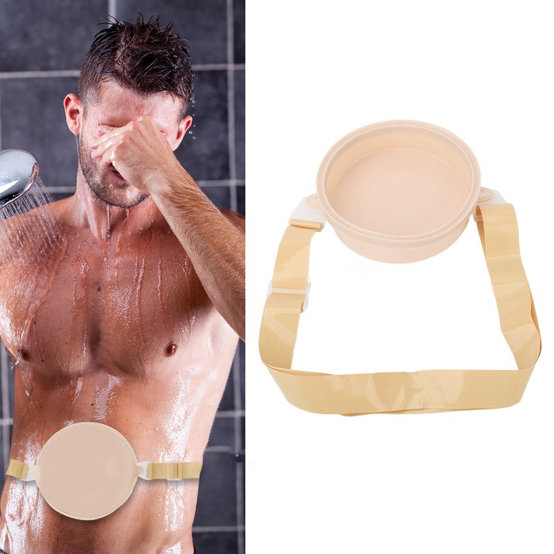 Stoma Ostomy Bath Cover Waterproof Adjust Belt Silicone Sealing Ring