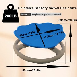 Spinning Chair Sensory Swivel Chairs for Kids,Sit and Spin Swivel Chair for Autistic Kids,Exercise Body Coordination,Non-Slip Sensory Toy Chair(Blue)