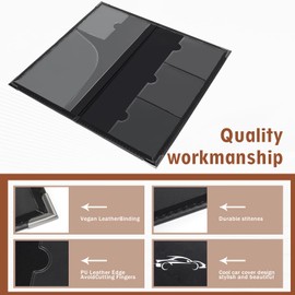 TYUTOSEG Car Registration and Insurance Card Holder,Car Document Holder Glove Box with Magnetic Shut For Documents, Cards, License