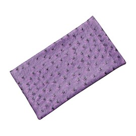 Soft Squeeze Top Slip In Eyeglasses Case And Holder In Faux Ostrich Leather, Purple