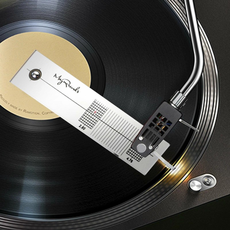 Universal Cartridge Alignment Protractor Tool Phonograph LP Phono Stylus Record