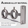 Goowin Double Curtain Rod Holder, 3pcs Brackets Hooks for Living