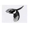 'Flying Magpie' Temporary Tattoo - Water Resistant, Skin-Safe, Non-Toxic Transfer