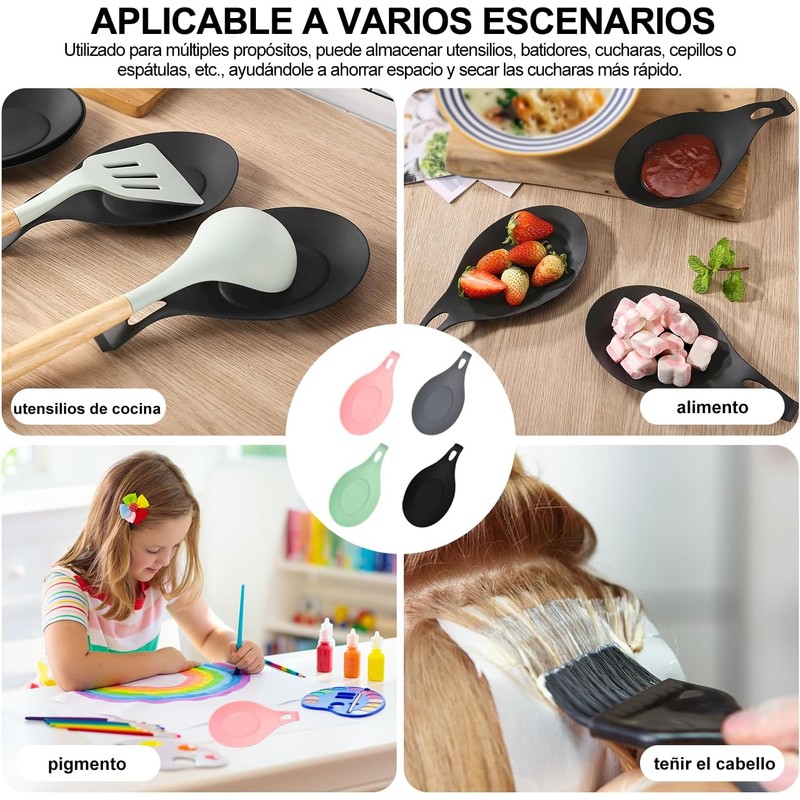 4 Porta Cucharas De Cocina,Porta Cucharas,Soportes Para Utensilios De Cocina
