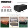 Youlvy Fire Pit Cover Rectangular 42 Inch,Propane Gas Fire Pit
