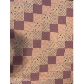 Handmade Baby Girl Quilt, Crib size in purple with cat unicorns and rainbows, washable flannel