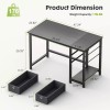 NEWBULG 40-47" Computer Desk with Storage Drawers,Small Office Desk Modern