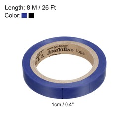 PATIKIL 26Ft Grip Finishing Tape, 2 Pack PVC Racquet Finishing Tapes Racket Accessories Sticky Seal for Tennis Badminton, Blue/Black