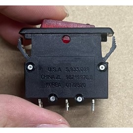 Fits for JOEMEX M1 Rocker Switch with Overload Protection & Indicator Light - 10A 250V (Silver Contacts & Plated Pins)