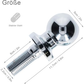 50 mm 3.5T Ball Head Farm Rail, Diameter 22 mm, Towing Hitch for Dome Rods with a Load of up to 3.5 Tonnes