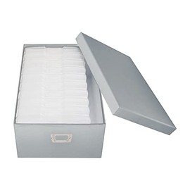 novelinks Photo Case 4" x 6" Photo Storage Box - 10 Inner Picture Storage Container Photo Organizer Case Picture Box Storage Photo Craft Keeper (White)