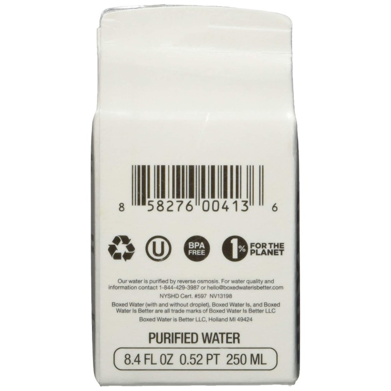 Boxed Water 8.5 oz. (Single Unit) – Purified Drinking Water