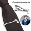 Tie Clip Tie Clip Tie Clips for Men Silver, Gemstone