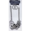 Ashley Stewart Silver, multiple chain Necklace and Earrings Set, Circles