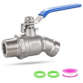 304 Stainless steel 3/4" Hose Bib, Heavy Duty Outdoor Faucet, Lead-Free Outdoor Spigot 3/4" GHT Outlet x NPT Inlet, High Flow Water Spigot