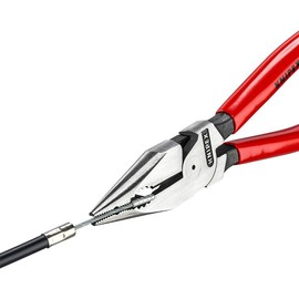 KNIPEX 08 21 185 SB Needle-Nose Combination Pliers Plastic Coated Black atramentized 185