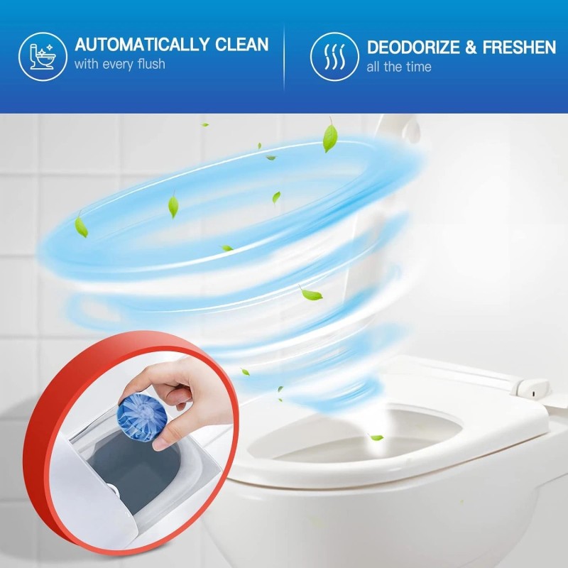 Vacplus Automatic Toilet Bowl Cleaner Tablets for Bathroom Toilet Tankl