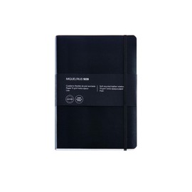 Basicos Mr 10410 – Flexible Skin Notebook 4th 300 Sheets Squared with Index with Rubber, Black