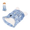 Dog Jean Coat Warm Cold Weather Plush Denim Pet Jacket