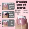 NOVO OVO French Tip Toe Nail Tips Press on, Sharp