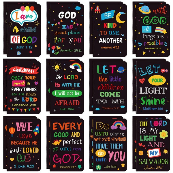 Faccito Bible Verse Notebook Christian Inspirational Mini Notepads Scripture Small