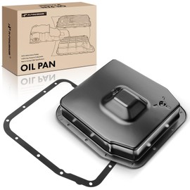 A-Premium Transmission Oil Pan with Drain Plug & Gasket Compatible with 4R70W 4R75W 4R75E AOD-E Transmission & Ford F-150 Crown Victoria Expedition Mustang & Mercury Cougar Grand Marquis Marauder