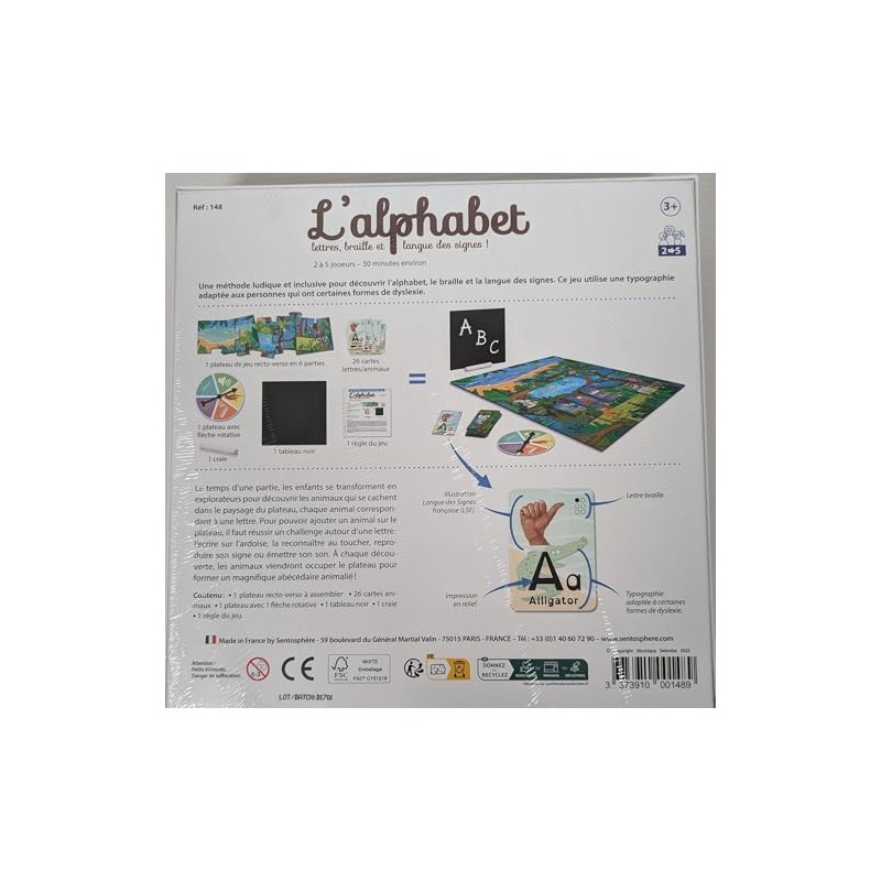 Sentosphère 148 Alphabet - Sensory and Educational Game - Includes