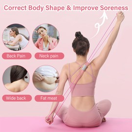 3PCS Figure 8 Resistance Band, Resistance Bands for Arms, Shoulder, Leg Stretching, Yoga Resistance Band Stretch Fitness Band, Resistance Bands for Physical Therapy, Home Exercise Equipment for Women