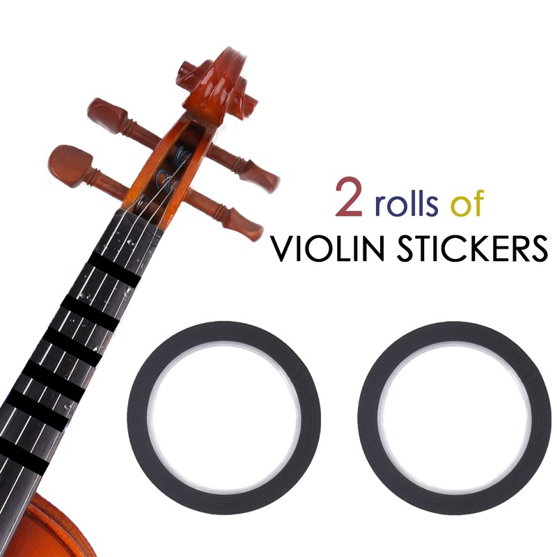 Cheerock 2pcs Black Violin Fingerboard Tape, 216 Ft Violin Finger Tape