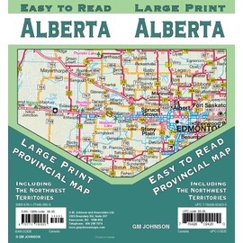 Alberta Large Print / Northwest Territories Province Map