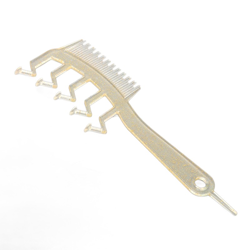 10pcs Z Shaped Wide Tooth Comb Stylish Portable Double Sided