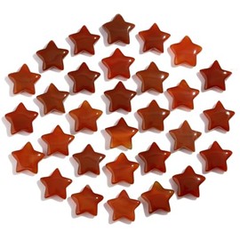 AWARDSEN AWARDSEN 20 PCS Sternkristall, Karneol Heilsteine Kristalle Set, Edelsteine Rot Steine GlCkssteine Kristall Star Crystal fr Reiki Ornamente und Meditation
